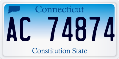 CT license plate AC74874