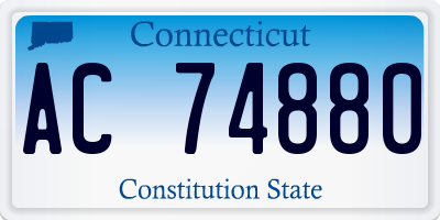 CT license plate AC74880