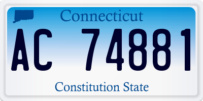 CT license plate AC74881