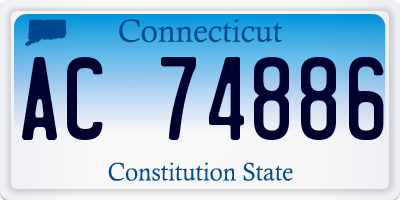CT license plate AC74886