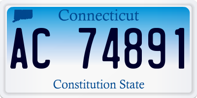 CT license plate AC74891