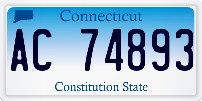CT license plate AC74893
