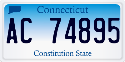 CT license plate AC74895