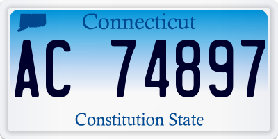 CT license plate AC74897