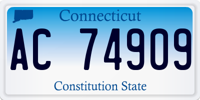 CT license plate AC74909