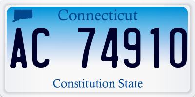 CT license plate AC74910