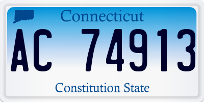 CT license plate AC74913