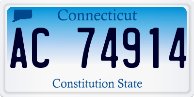 CT license plate AC74914