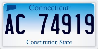 CT license plate AC74919
