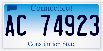 CT license plate AC74923