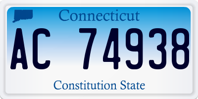 CT license plate AC74938