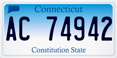 CT license plate AC74942