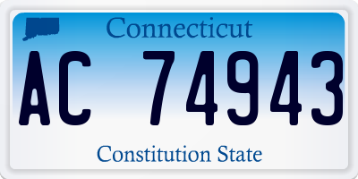 CT license plate AC74943
