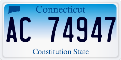 CT license plate AC74947