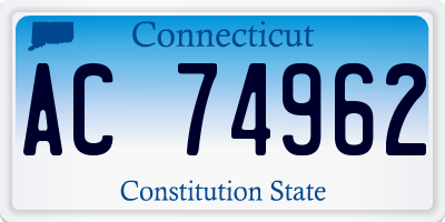 CT license plate AC74962