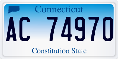 CT license plate AC74970