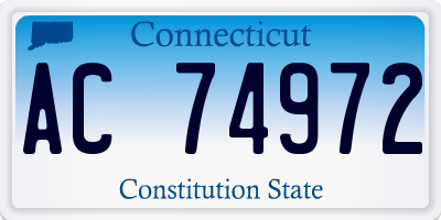 CT license plate AC74972