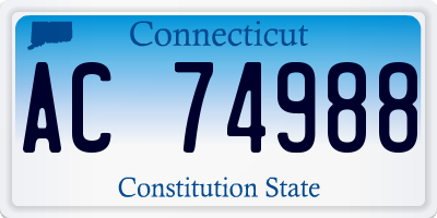 CT license plate AC74988