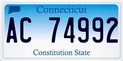 CT license plate AC74992