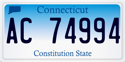 CT license plate AC74994