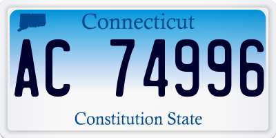 CT license plate AC74996