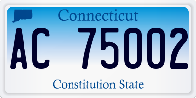 CT license plate AC75002