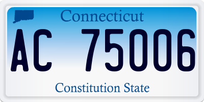 CT license plate AC75006
