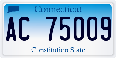 CT license plate AC75009