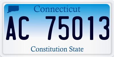 CT license plate AC75013