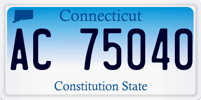CT license plate AC75040