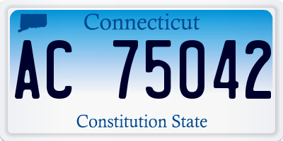 CT license plate AC75042
