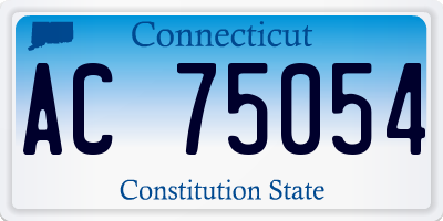 CT license plate AC75054