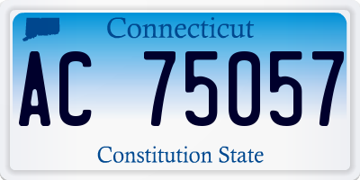 CT license plate AC75057