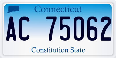 CT license plate AC75062