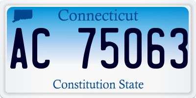 CT license plate AC75063