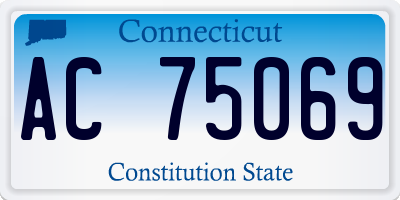 CT license plate AC75069