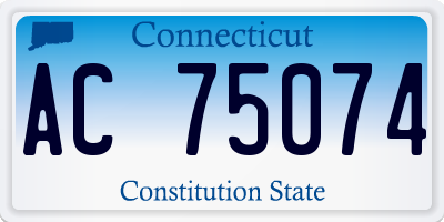 CT license plate AC75074