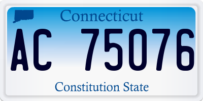 CT license plate AC75076