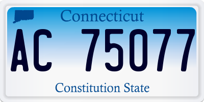 CT license plate AC75077