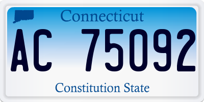 CT license plate AC75092