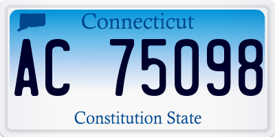 CT license plate AC75098