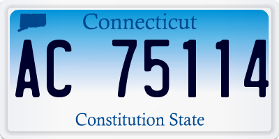 CT license plate AC75114