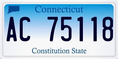 CT license plate AC75118