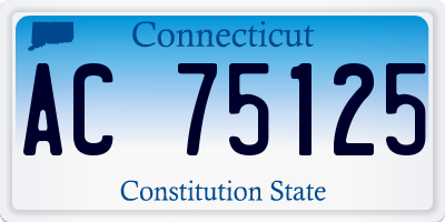 CT license plate AC75125