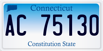 CT license plate AC75130