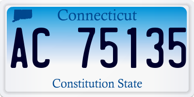 CT license plate AC75135