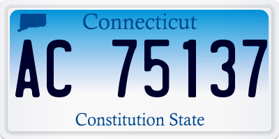 CT license plate AC75137