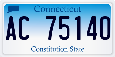 CT license plate AC75140