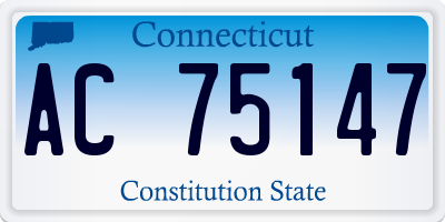 CT license plate AC75147