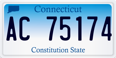 CT license plate AC75174